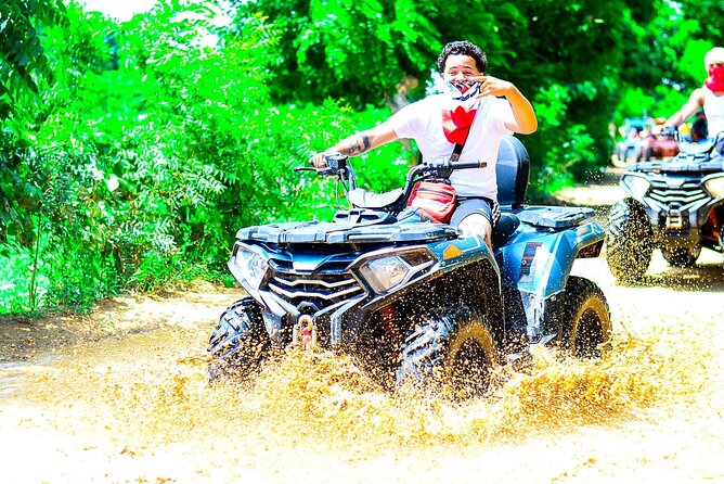 Half Day ATV tours with coffee & chocolate tasting - Macao Beach payoff: white sand, palms, and a time-boxed swim