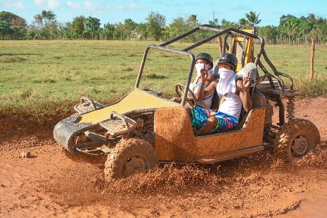 Punta Cana Family Buggy; cave pool, beach, coffee tasting - Cenote Cave Pool Swim: Water Fun With Mud Expectation