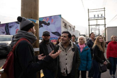 Vancouver: Street Art & Craft Coffee Walking Tour w/ Tasting - Meeting up with the Toonie Tours crew in Olympic Village Square